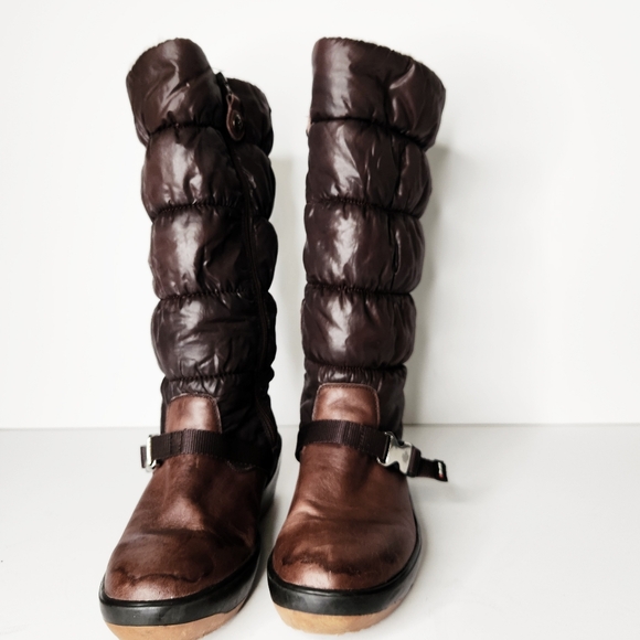 Pajar Toboggan Brown Puffer Zip Up Snow Winter Boots Women's Size 9.5 - Picture 3 of 12